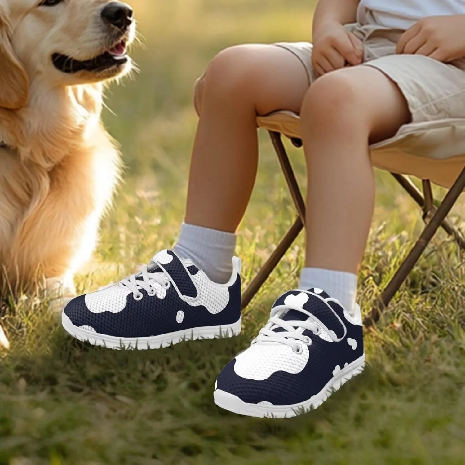 Boys Girls Single Buckle Sneakers,Lightweight Spring Outdoor Sports Shoes,Children Anti-Skid Mesh Cycling Sneaker