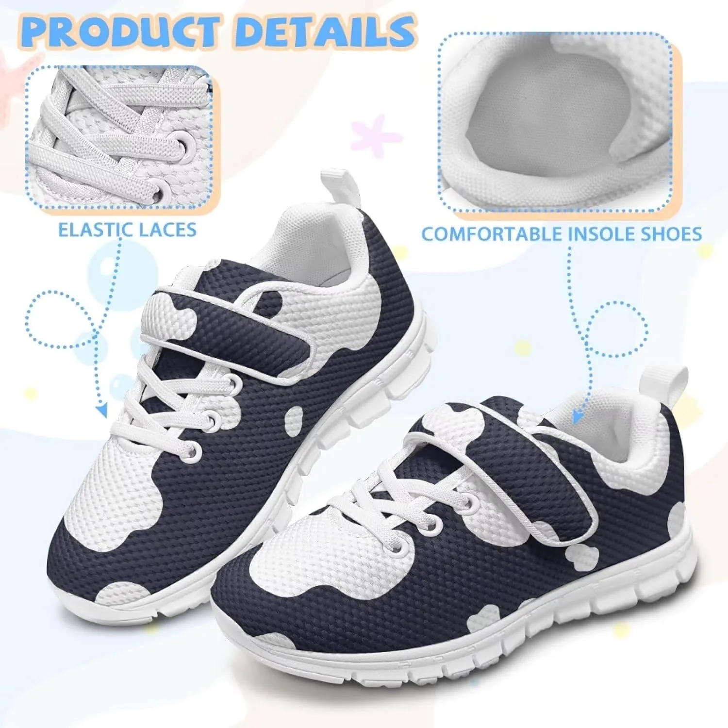 Boys Girls Single Buckle Sneakers,Lightweight Spring Outdoor Sports Shoes,Children Anti-Skid Mesh Cycling Sneaker