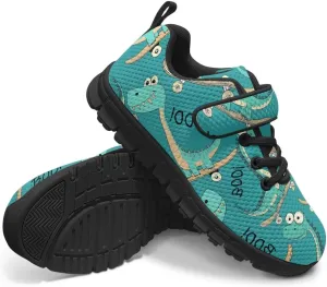 Boy's Single Buckle Sneakers,Teen Girl Anti-Skid Spring Walking Shoes Wear Resistant Sneakers for Jogging Cycling