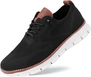 Breeze Urban Shoes - Ultra Comfortable Mesh Dress Sneakers, Business Casual Walking Shoes (Black,10)