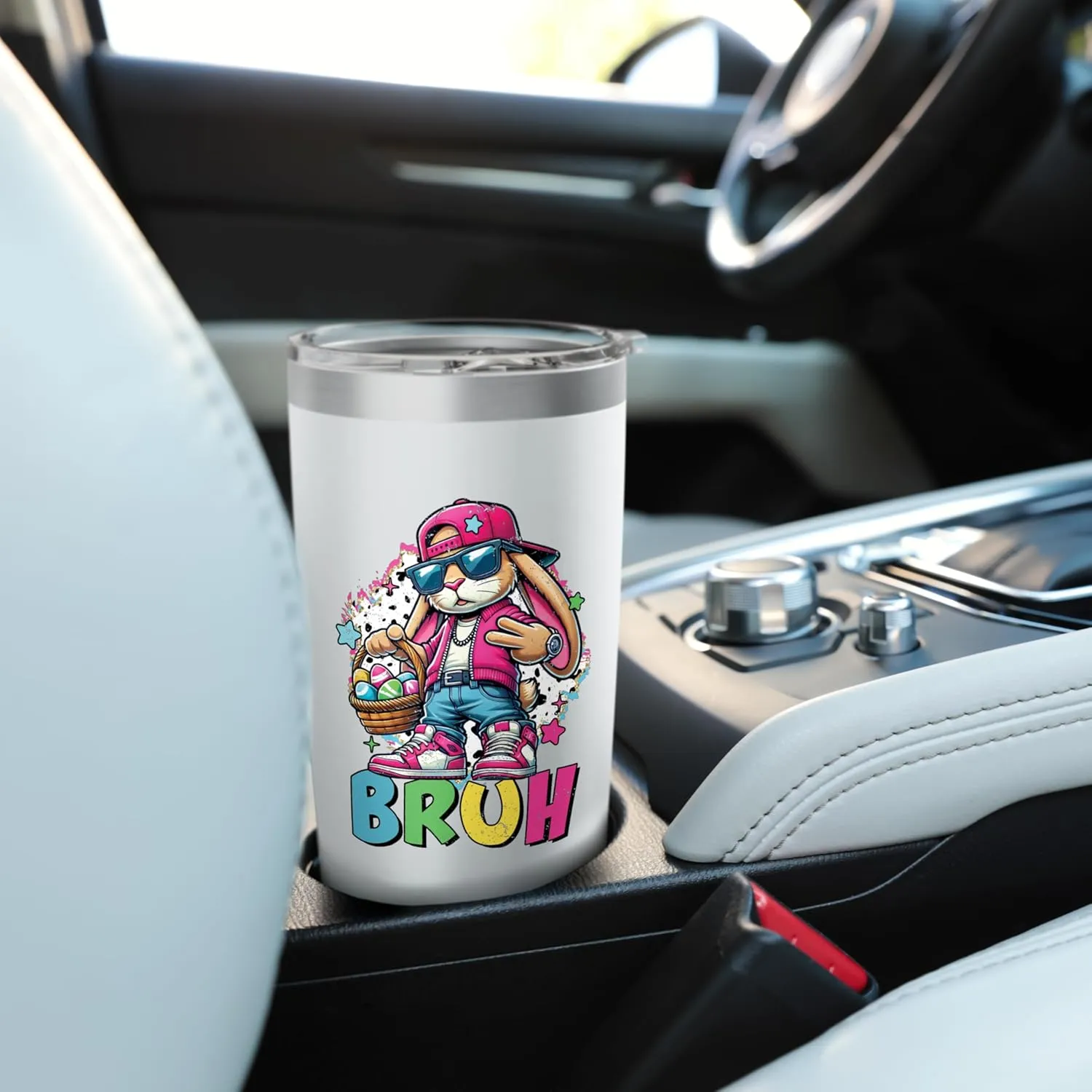 Bruh Easter Bunny Streetwear Graphic For Boys And Teens Stainless Steel Insulated Tumbler