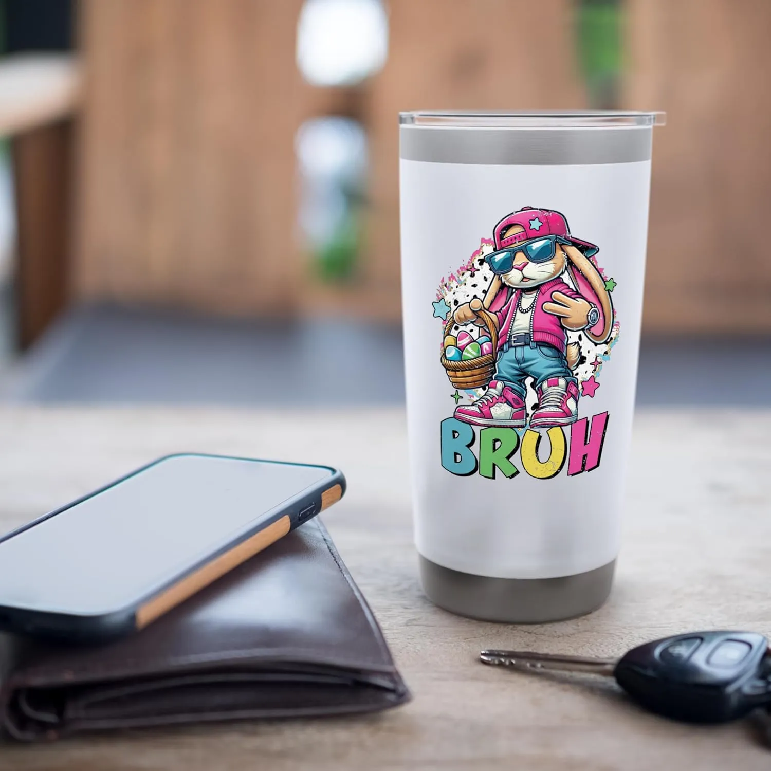 Bruh Easter Bunny Streetwear Graphic For Boys And Teens Stainless Steel Insulated Tumbler