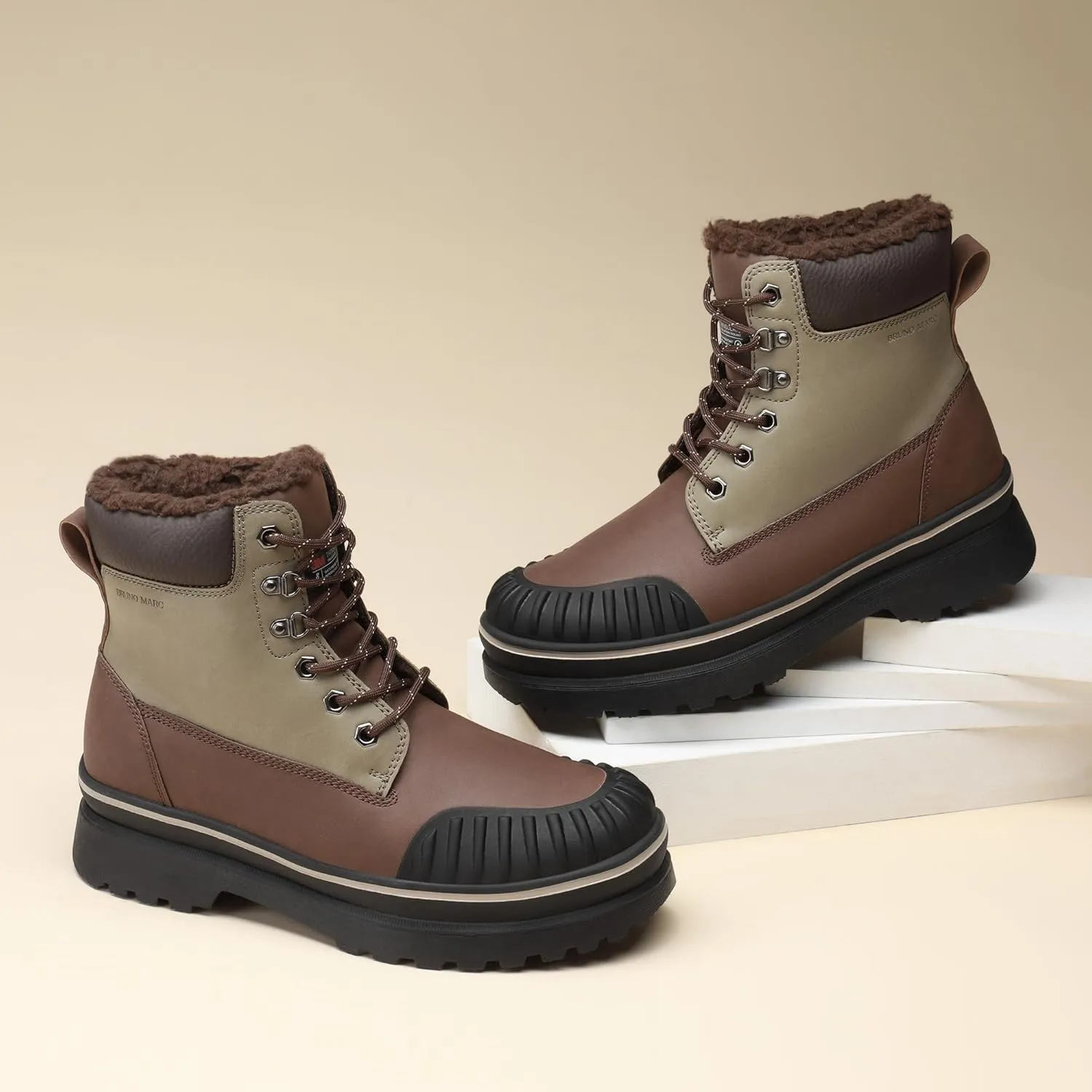 Bruno Marc Men's Snow Winter Insulated Waterproof Outdoor Boots