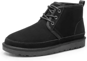 Bruno Marc Men's Winter Snow Boots FuzzyGo Cozy Suede Leather Cold Weather Warm Outdoor Casual Ankle Boots