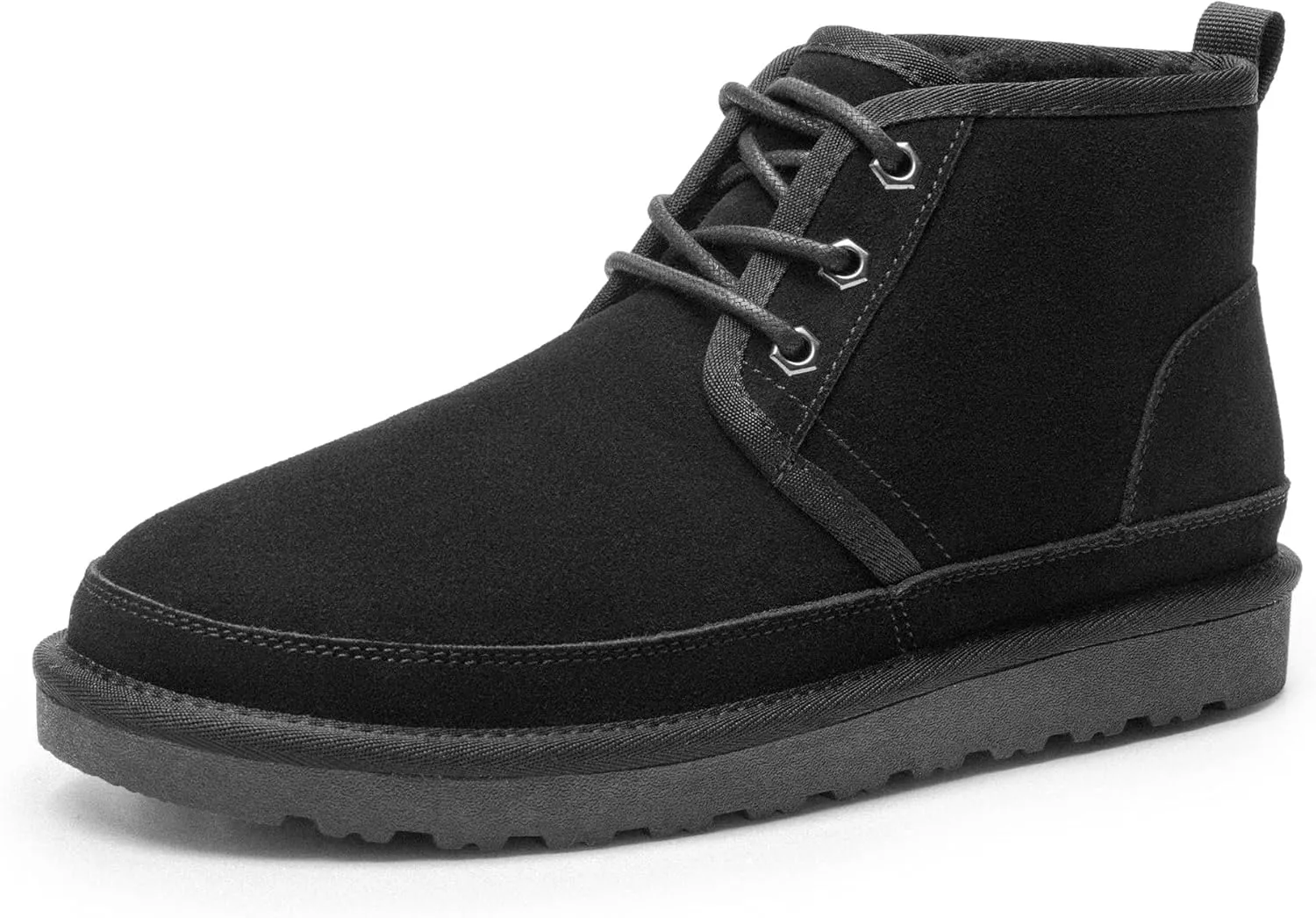 Bruno Marc Men's Winter Snow Boots FuzzyGo Cozy Suede Leather Cold Weather Warm Outdoor Casual Ankle Boots