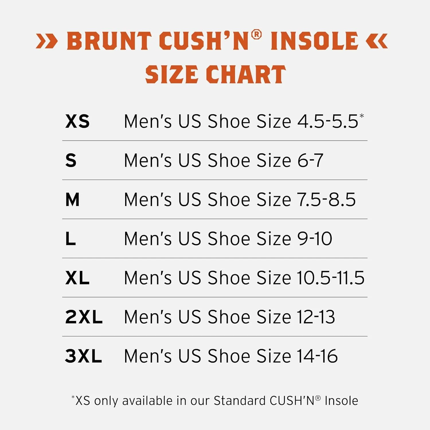 BRUNT Standard CUSH’N Insoles - Comfort Wook Boot Insoles - Built with CUSH’N Technology - Moisture Wicking - Anti-Odor Treatment - Bonus Memory Foam Layer