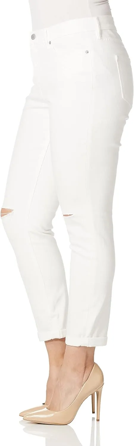 Calvin Klein Jeans Women's Mid Rise Skinny Boyfriend Destructed Jean