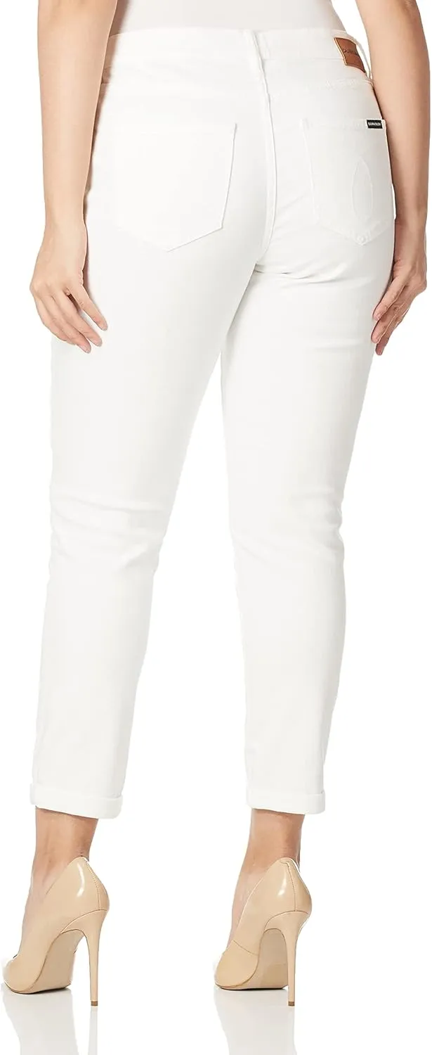 Calvin Klein Jeans Women's Mid Rise Skinny Boyfriend Destructed Jean