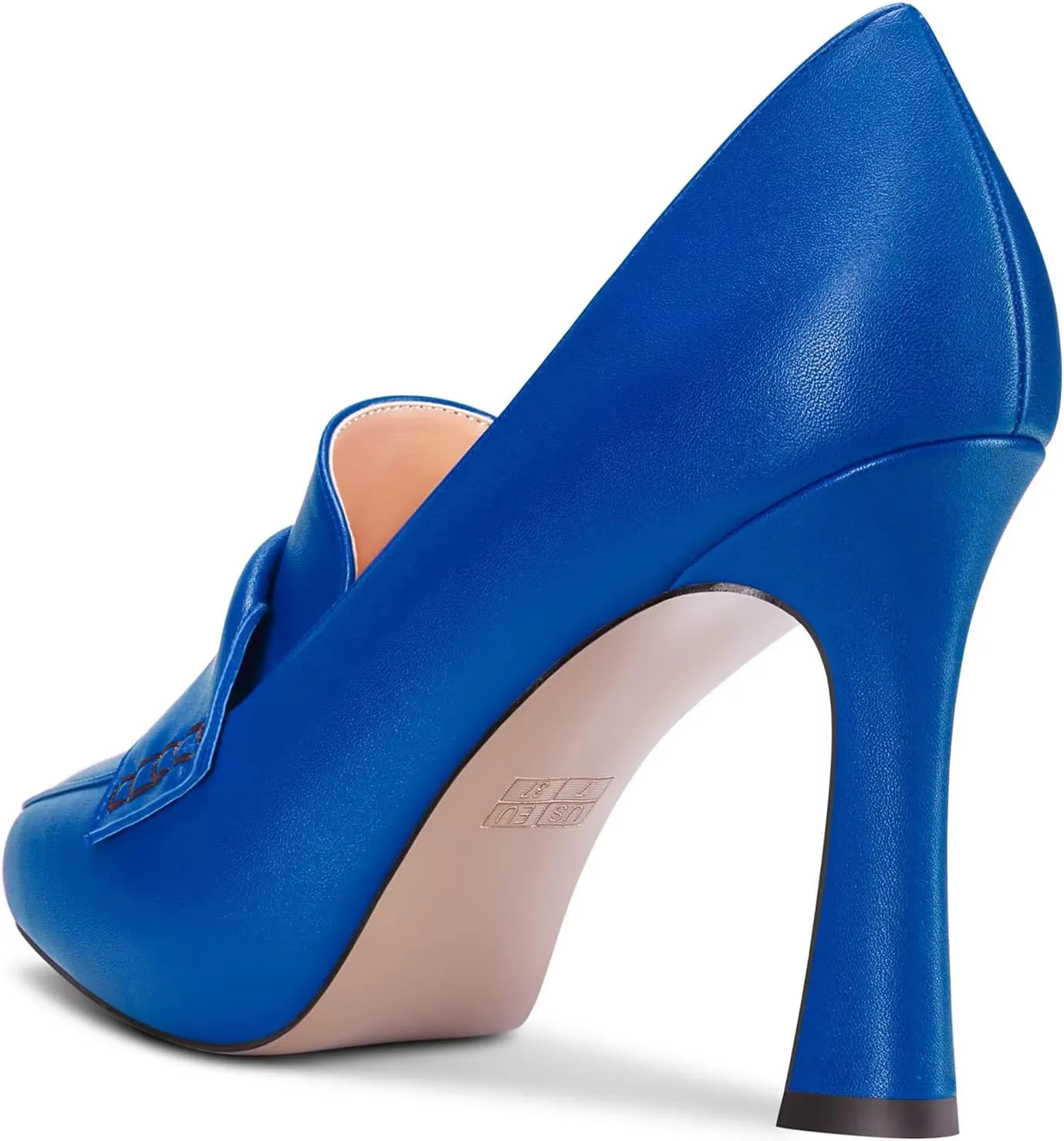 Castamere Women High Stiletto Platform Heel Pointed Toe Loafers Slip-on Pumps Work Business Office Dress 3.9 Inches Heels
