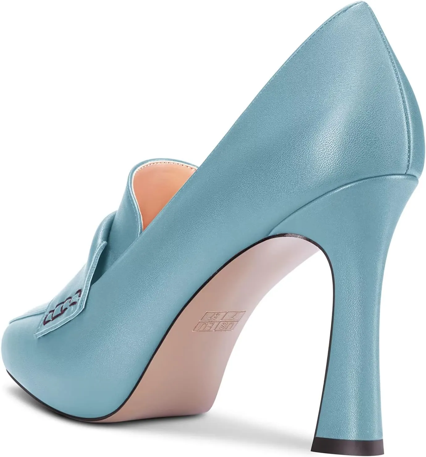 Castamere Women High Stiletto Platform Heel Pointed Toe Loafers Slip-on Pumps Work Business Office Dress 3.9 Inches Heels