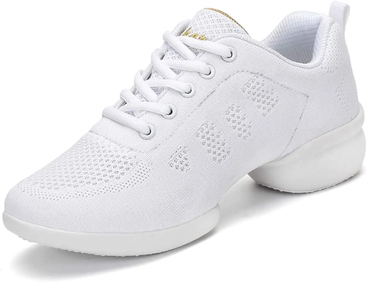 CERYTHRINA Women's Jazz Shoes Lace-up Sneakers Modern Dance Shoes Platform Walking Dance Shoes