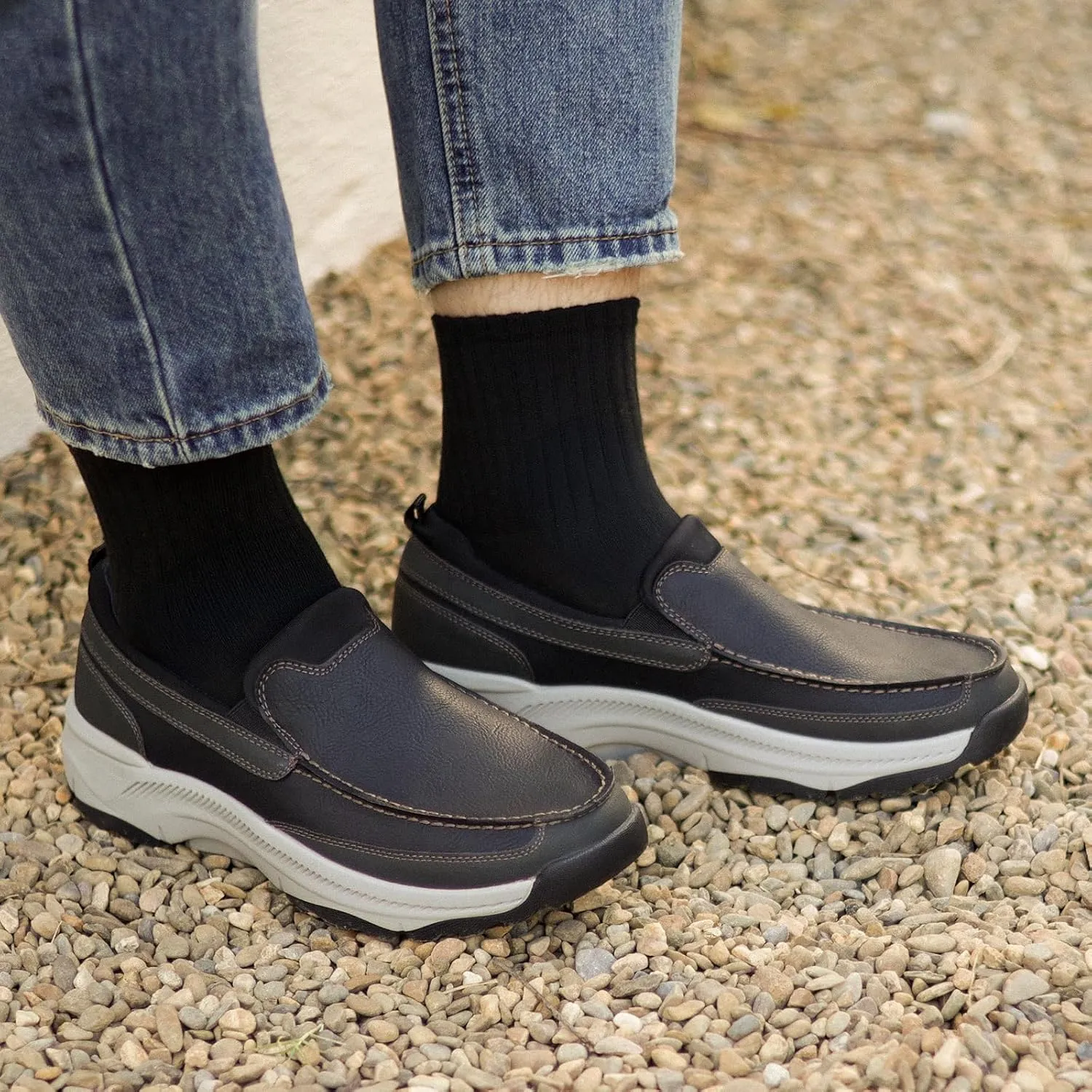 Cestfini Mens Orthopedic Slip On Walking Shoes