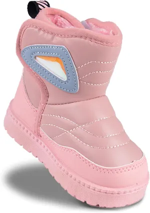 Charrost Baby Toddler Boy Girl Snow Winter boots Size 5 Toddler Ankle boots 12-18Months Waterproof&Water-resistant Warm Wide Barefoot Girls Boys Infant Black Winter shoes