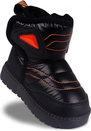 Charrost Baby Toddler Boy Girl Snow Winter boots Size 5 Toddler Ankle boots 12-18Months Waterproof&Water-resistant Warm Wide Barefoot Girls Boys Infant Black Winter shoes