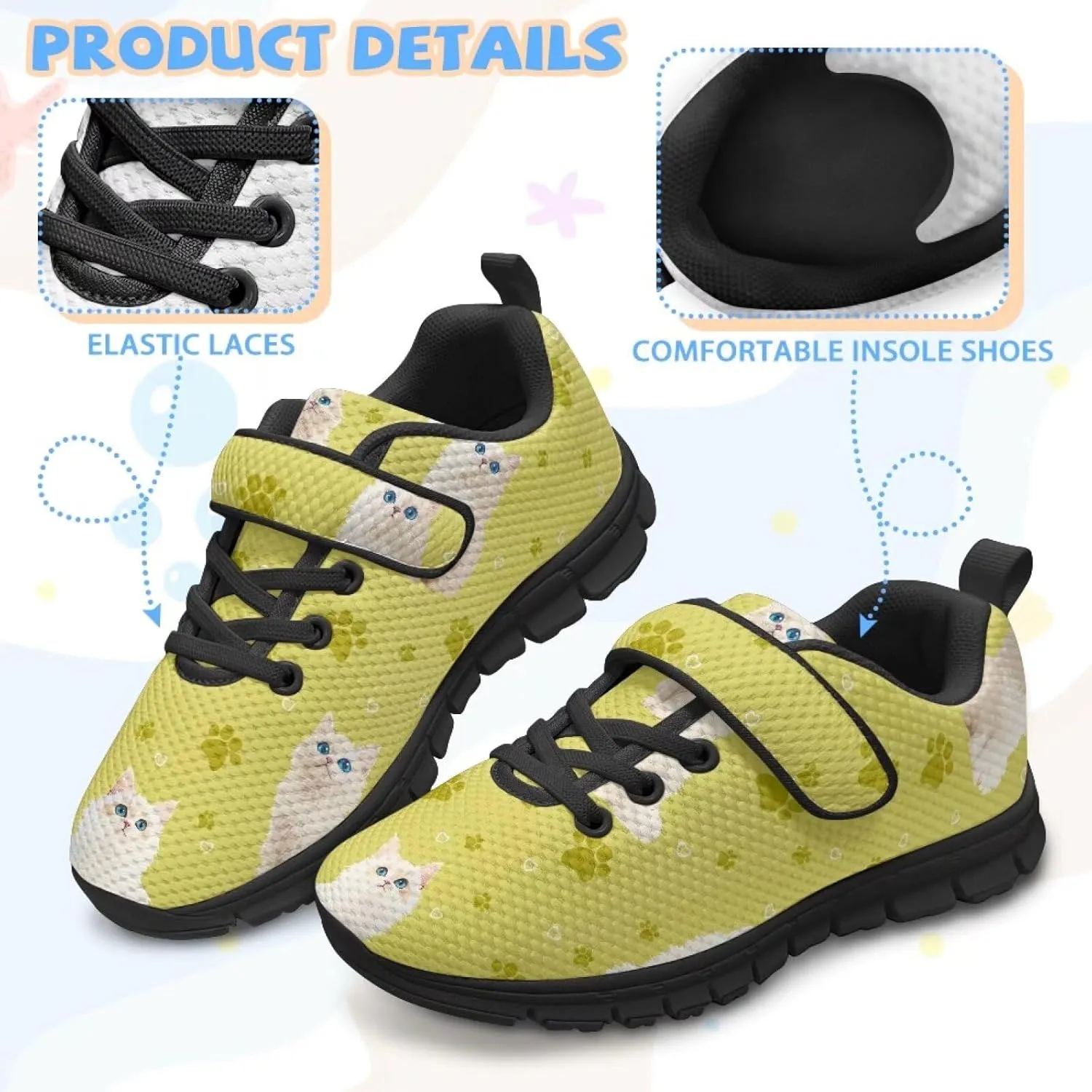 Children's Spring Casual Sneakers,Lightweight School Single Buckle Sports Shoes Girls Uniform-Dress Shoes