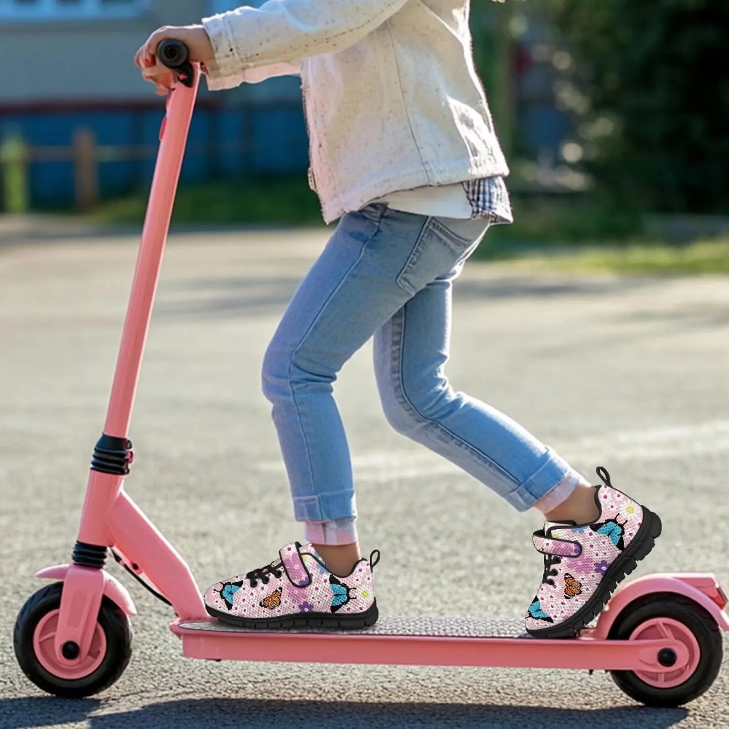 Children's Spring Casual Sneakers,Lightweight School Single Buckle Sports Shoes Girls Uniform-Dress Shoes