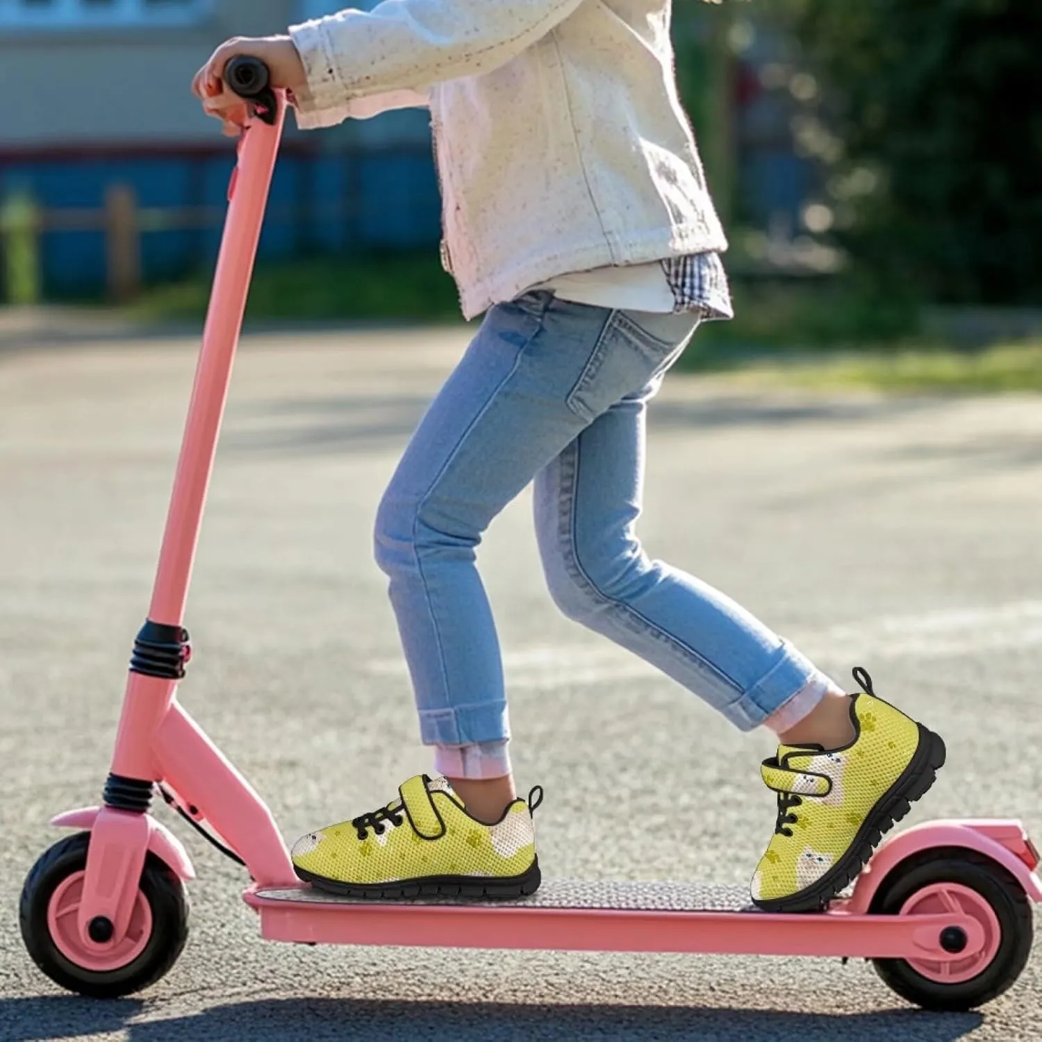 Children's Spring Casual Sneakers,Lightweight School Single Buckle Sports Shoes Girls Uniform-Dress Shoes