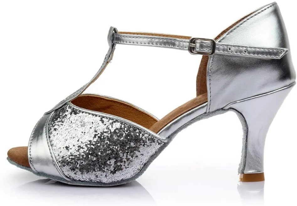 Chunky Block Heel Sandals for Women Open Toe Ankle Strap Comfortable Wedding Party Dress Shoes