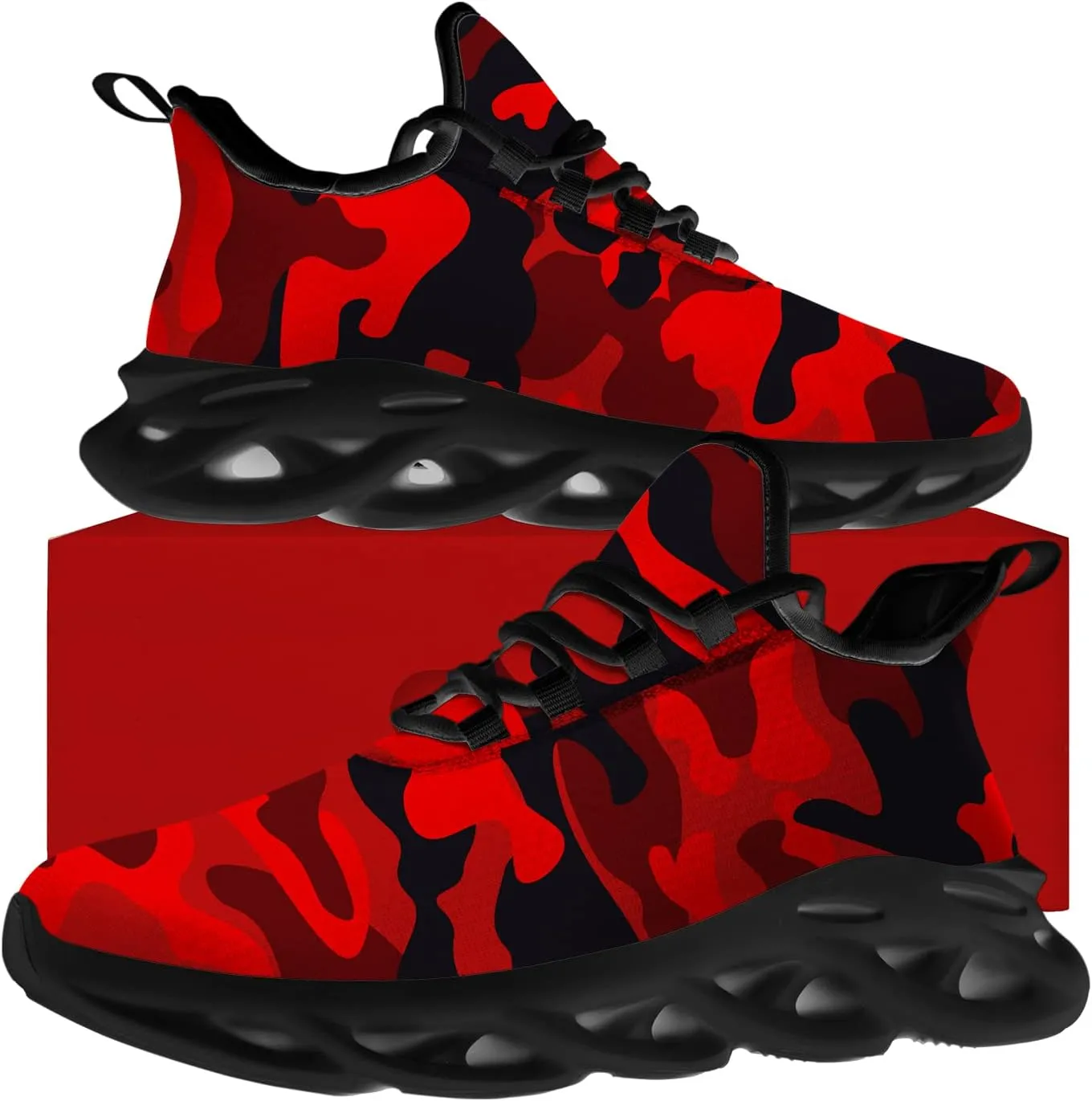 Ciadoon American Flag Shoes for Men Women Running Lightweight Sport Walking Tennis Sneakers 4th of July Shoes Gifts for Him Her