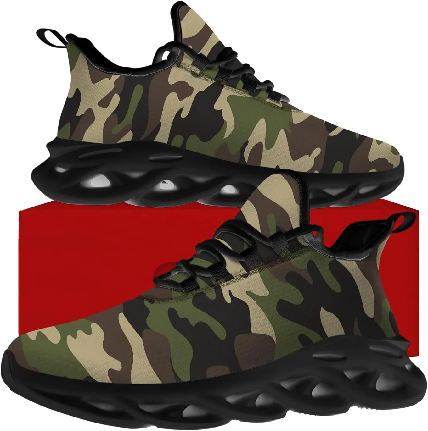 Ciadoon American Flag Shoes for Men Women Running Lightweight Sport Walking Tennis Sneakers 4th of July Shoes Gifts for Him Her