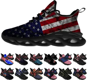 Ciadoon American Flag Shoes for Men Women Running Shoes Sport Walking Tennis Sneakers Athletic Shoes Gifts for Boy Girl
