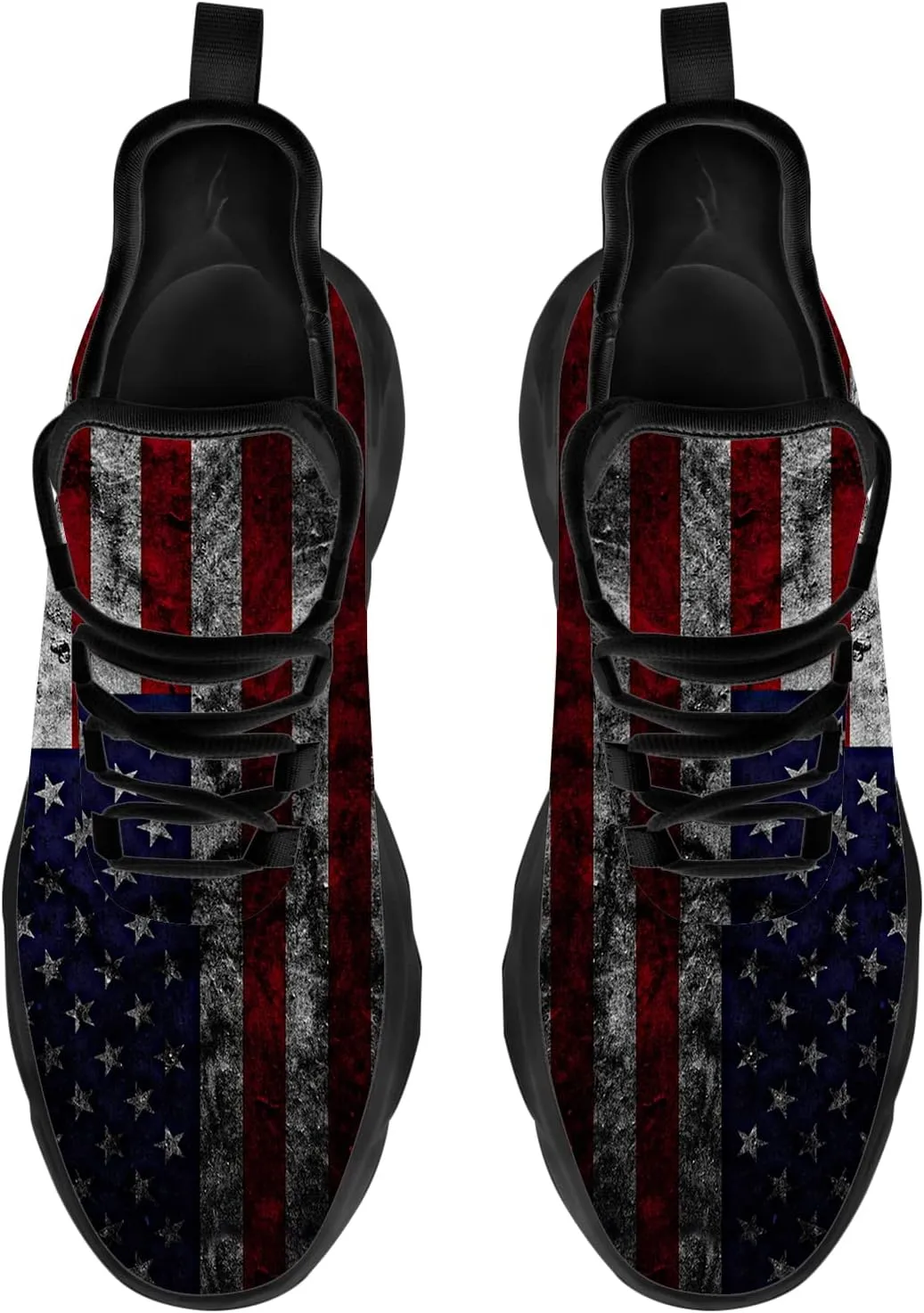 Ciadoon American Flag Shoes for Men Women Running Shoes Sport Walking Tennis Sneakers Athletic Shoes Gifts for Boy Girl