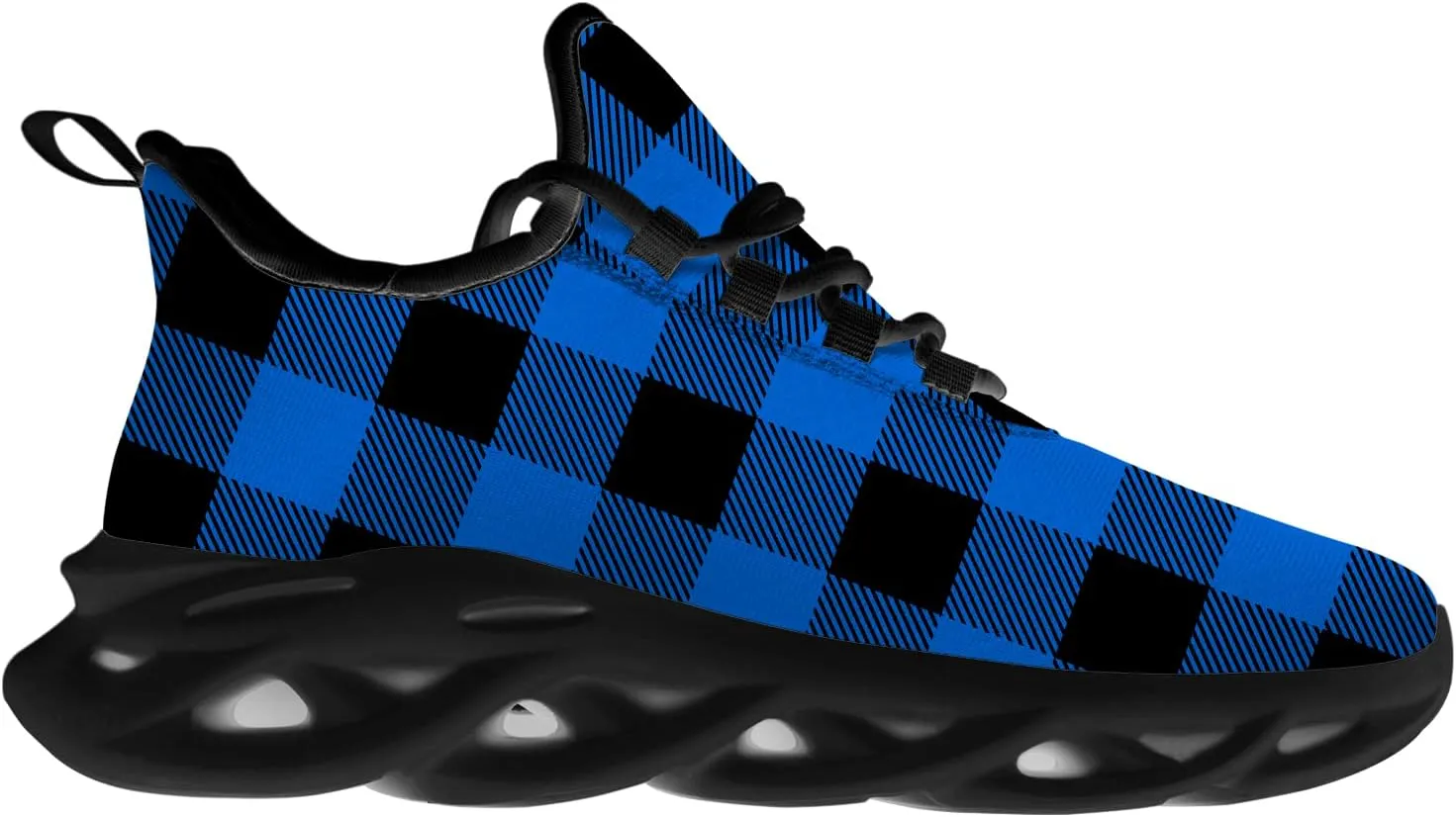 Ciadoon Plaid Shoes for Men Women Road Running Shoes Sport Walking Tennis Sneakers Athletic Shoes Gifts for Boy Girl