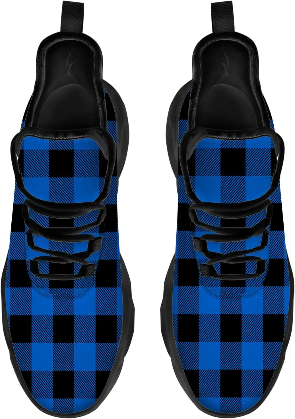 Ciadoon Plaid Shoes for Men Women Road Running Shoes Sport Walking Tennis Sneakers Athletic Shoes Gifts for Boy Girl