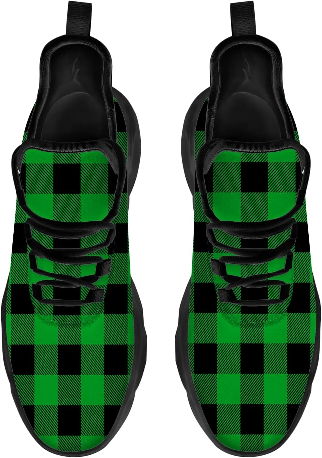 Ciadoon Plaid Shoes for Men Women Road Running Shoes Sport Walking Tennis Sneakers Athletic Shoes Gifts for Boy Girl