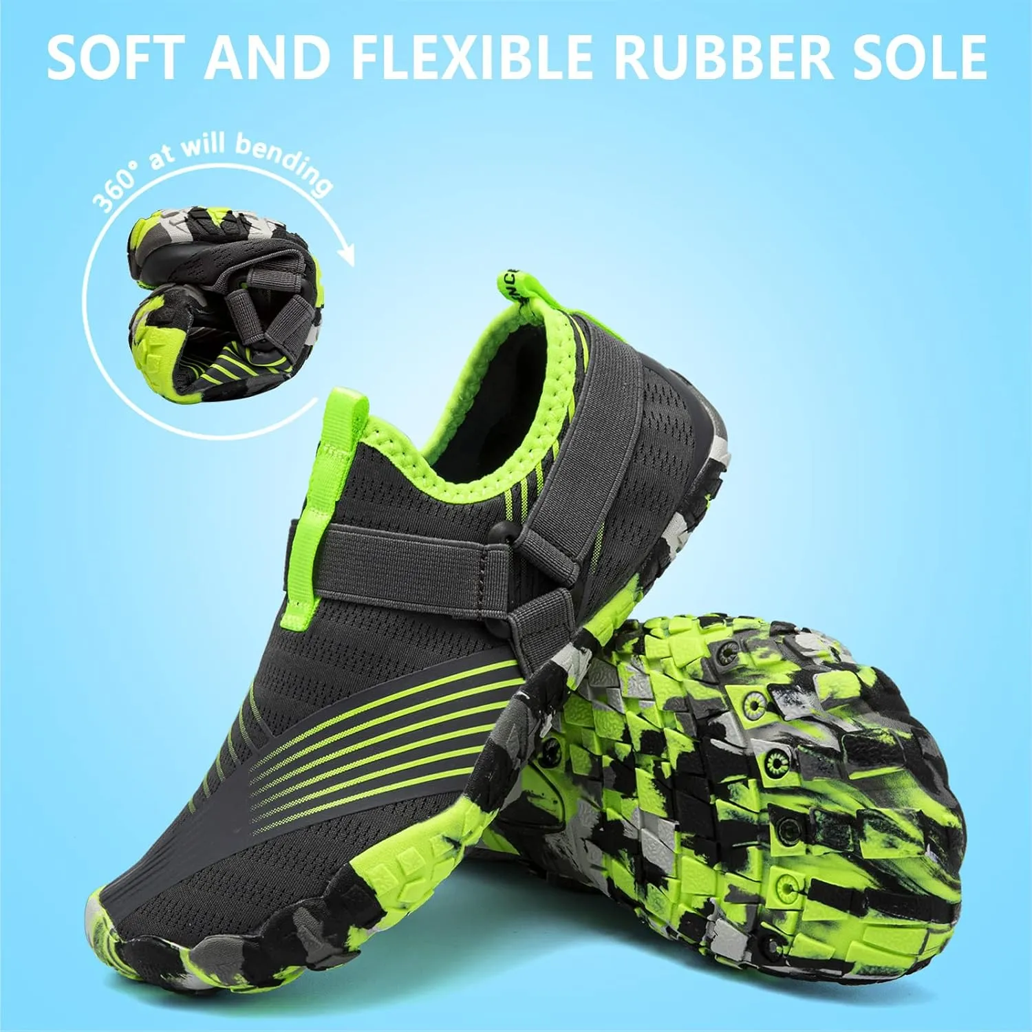 CIOR Boys & Girls Water Shoes Sports Aqua Athletic Sneakers Lightweight Sport Shoes(Toddler/Little Kid/Big Kid)