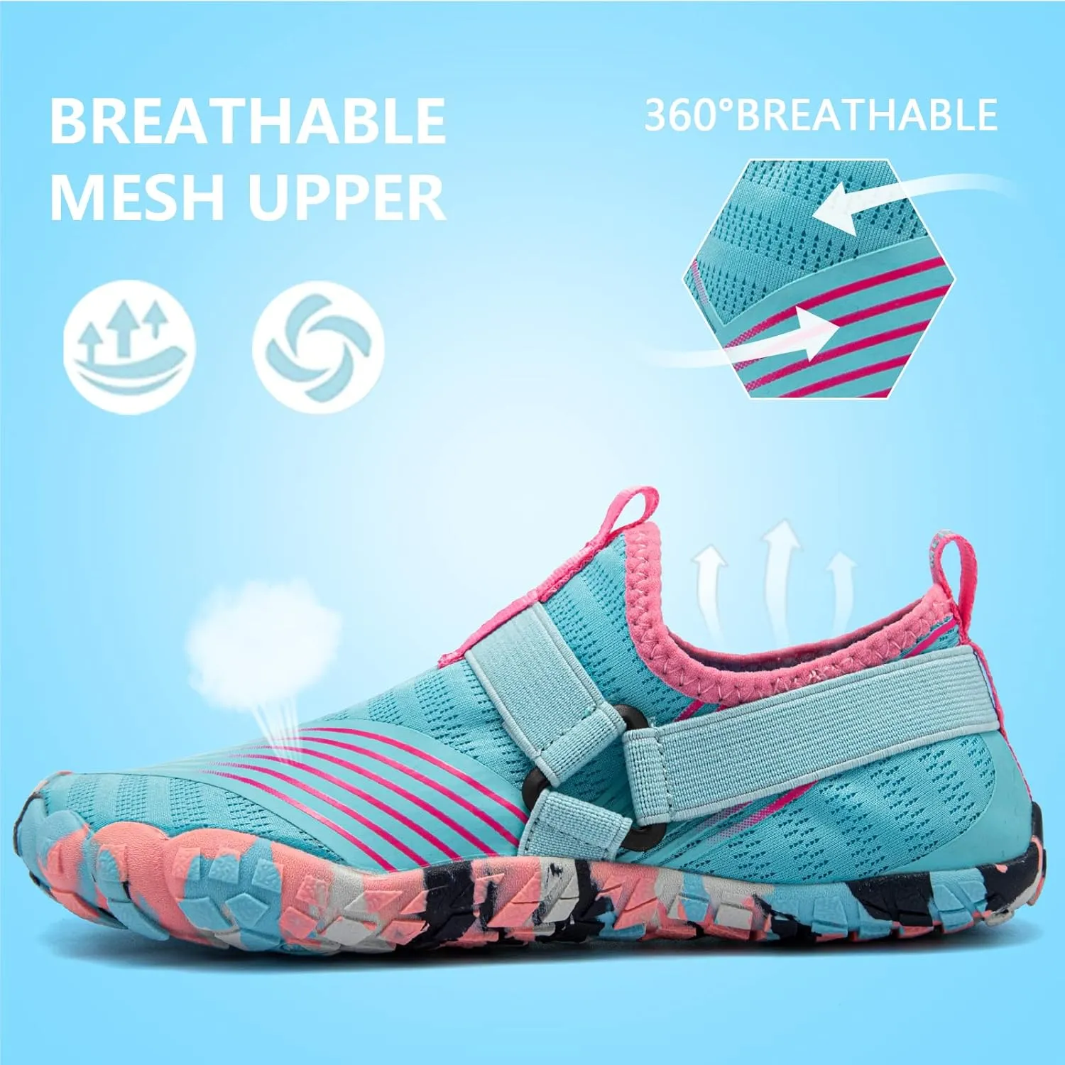 CIOR Boys & Girls Water Shoes Sports Aqua Athletic Sneakers Lightweight Sport Shoes(Toddler/Little Kid/Big Kid)