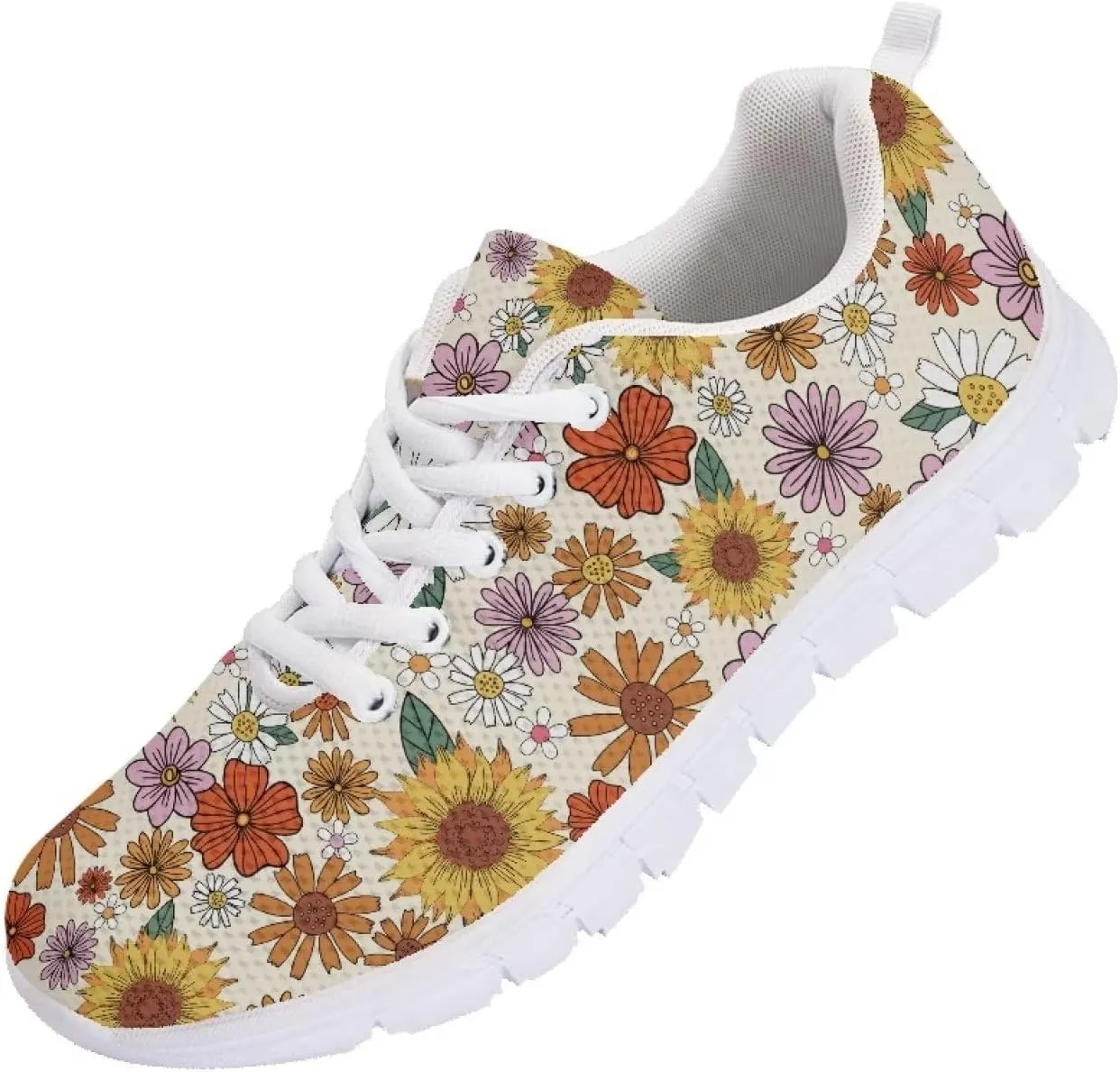 Coloranimal Spring Summer Gift Flats for Women Men Running Walking Sneakers