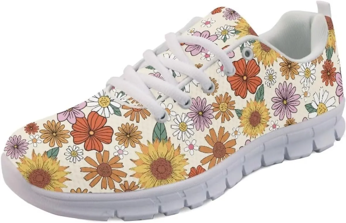 Coloranimal Spring Summer Gift Flats for Women Men Running Walking Sneakers