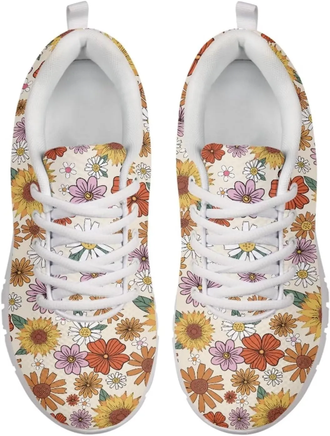 Coloranimal Spring Summer Gift Flats for Women Men Running Walking Sneakers