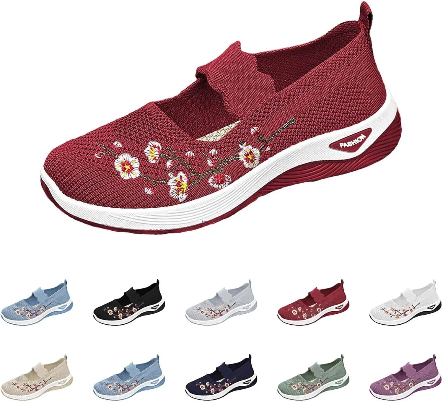 Comfortwear Shoes for Women Comfortable Orthowalk Orthopedic Shoes Breathable Mesh Fashion Printed Orthotic Sneakers