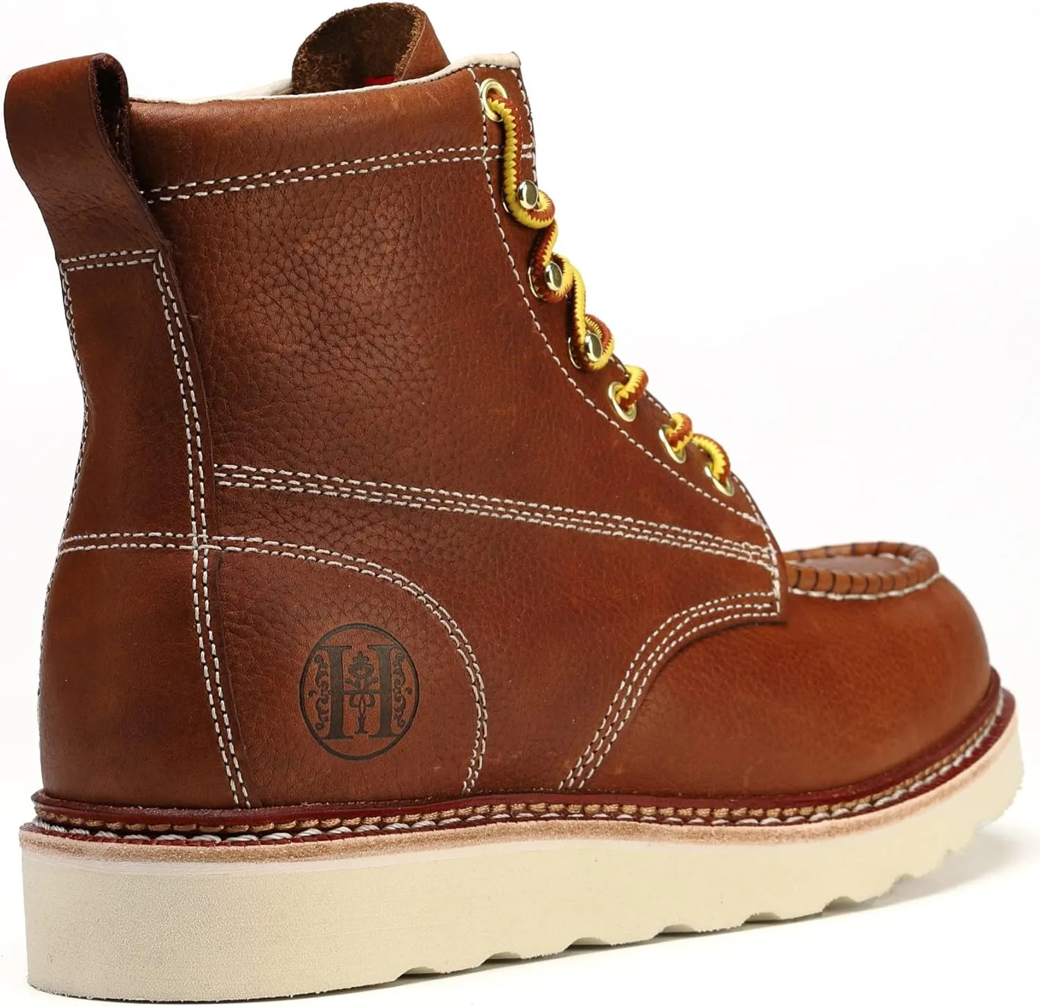 CONRAD Men's Moc Toe Safety Work Boots: 6" & 8" Soft Toe, Composite Toe, Waterproof, Slip Resistant, Puncture-proof EH Safety Boots