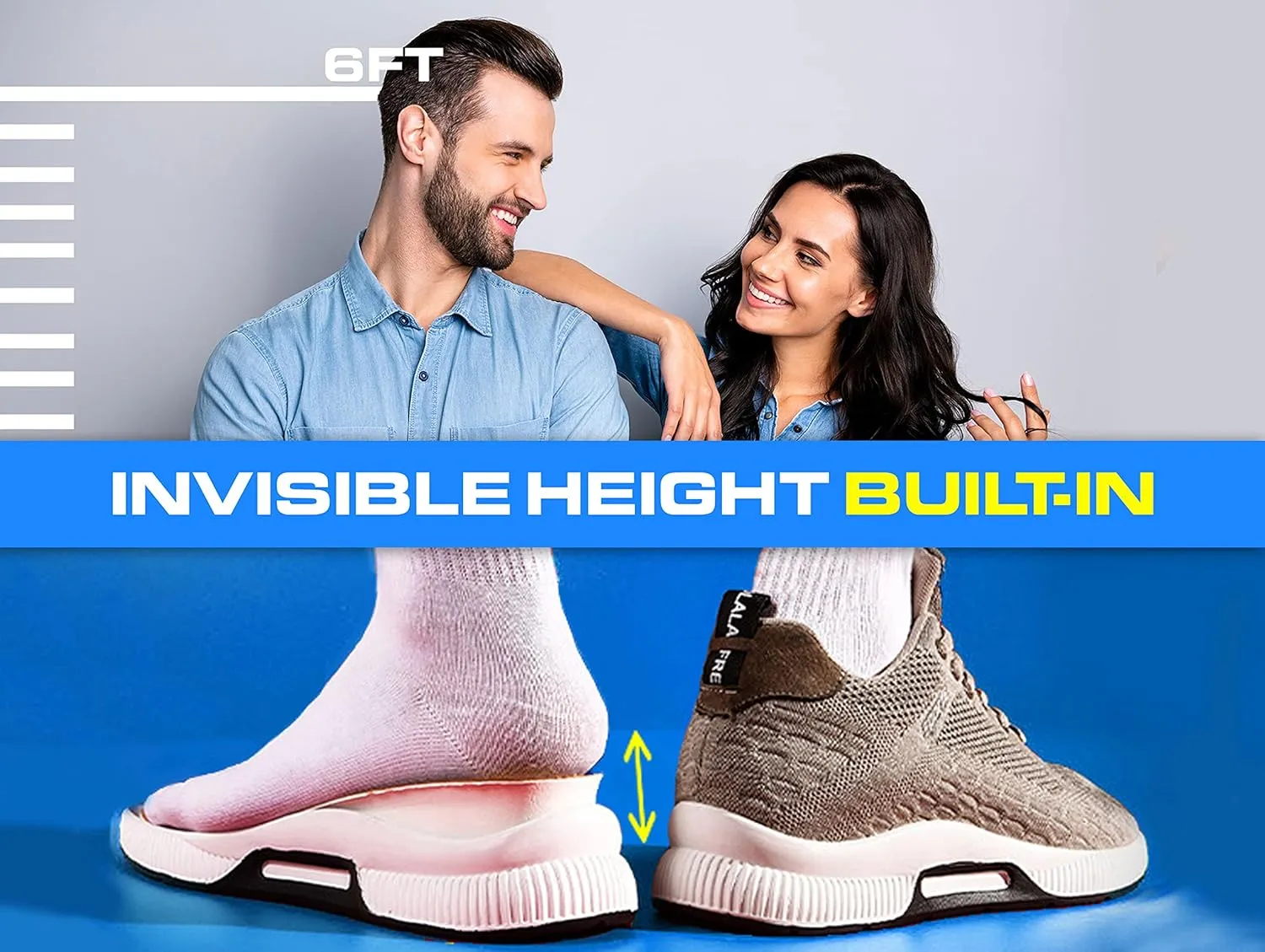 Conzuri Official V2 Cloud Runners Shoes for Men-Height Increasing Shoes Elevate Your Height by 2.4 Inches, Lightweight, Non-Slip Casual and Fashion Sneakers