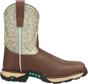 CORRAL LADIE'S BLACK HYDRO RESIST FARM&RANCH DUAL DENSITY SOLE SQ TOE, RUBBER SOLE, RANCHING W5000