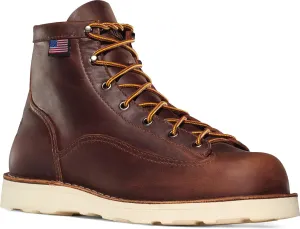 Danner 6” Bull Run Work Boots for Men - Durable, Lightweight Full-Grain Leather with Non Slip Wedge Outsole & 3-Density Cushion Footbed, EH Resistant