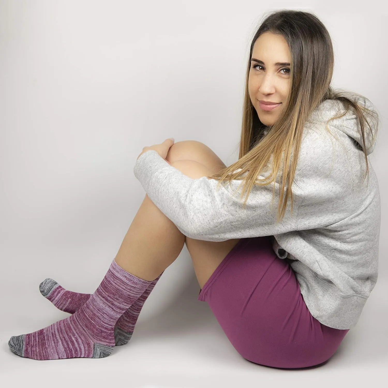 Debra Weitzner 12 Pairs Women’s Colorful Cotton Crew Socks Casual Argyle Patterned Fun Socks for Girls