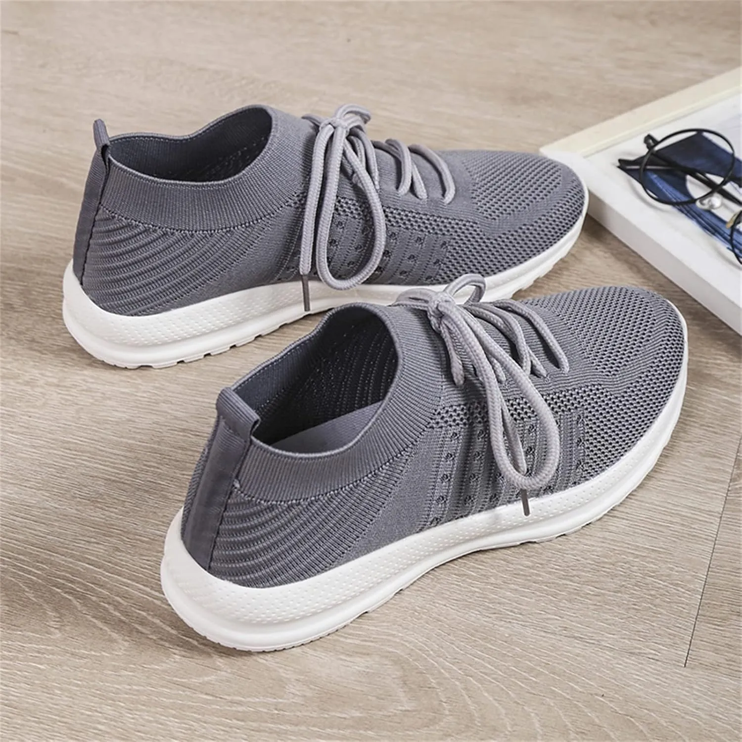 Dheva-C Orthopedic Sneakers for Women, Comfortable Orthopedic Shoes for Your Feet Womens Fashion Lace Up Non-Slip Sneakers Anti-Slip Patchwork Casual Lace Up Non-Slip Walking Shoes