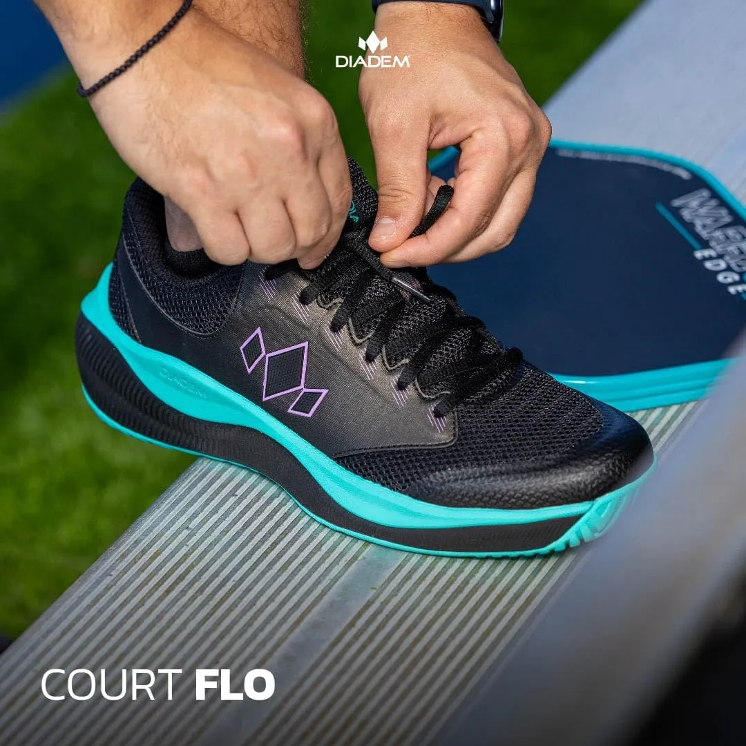 Diadem Court Flo Pickleball and Tennis Unisex Shoes | Ultra-Breathable, Lightweight Court Sneakers for Comfort & Performance, Non-Marking Durable Outsole