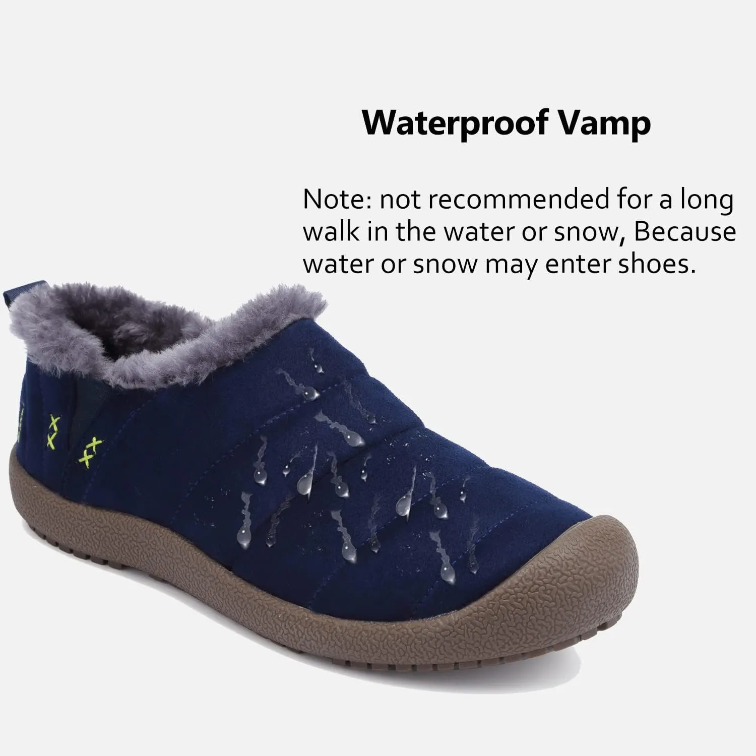 DimaiGlobal Men's Snow Boots Winter Boots Warm Ankle Boots Slip On Fur Lined Booties Water Resistant Outdoor Walking Shoes 6-13US