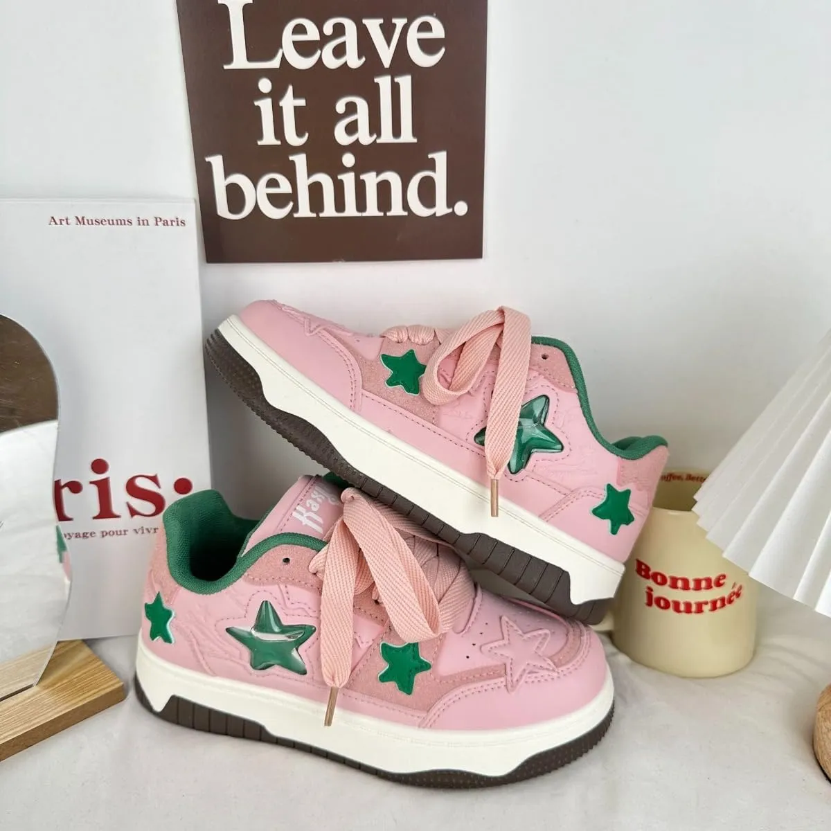 Dopamine Chunky Star Shoes Women Y2K Colorful Platform Tennis Sneakers Spring Fashion Casual Streetwear for Girls Students