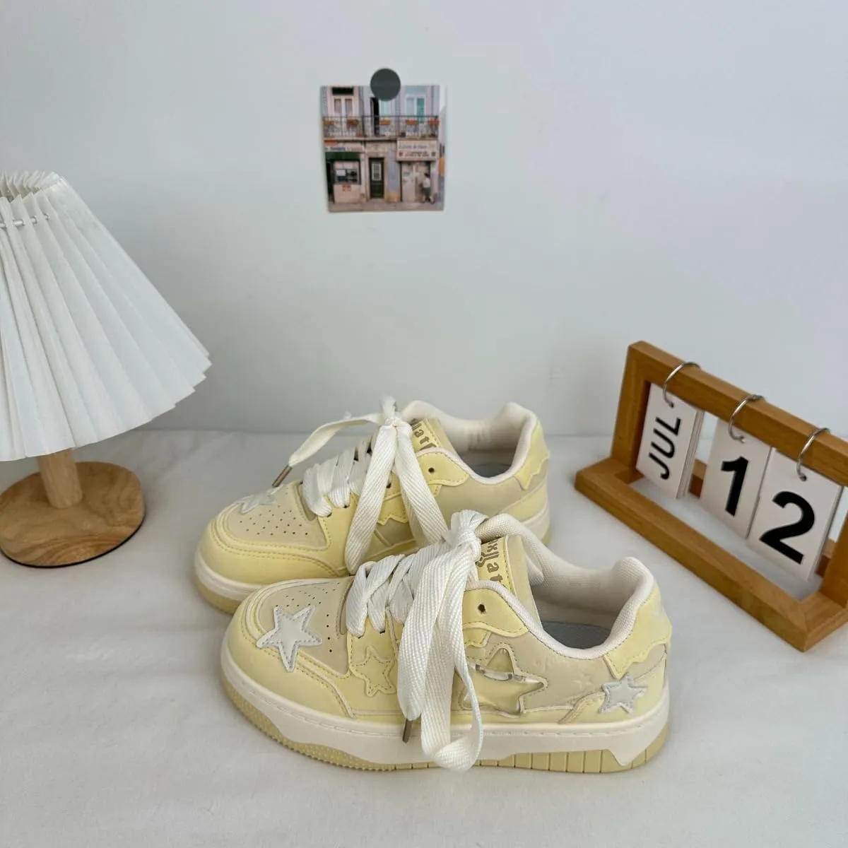Dopamine Chunky Star Sneakers Women Y2K Colorful Platform Tennis Shoes Spring Fashion Casual Streetwear for Girls Students