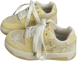 Dopamine Chunky Star Sneakers Women Y2K Colorful Platform Tennis Shoes Spring Fashion Casual Streetwear for Girls Students
