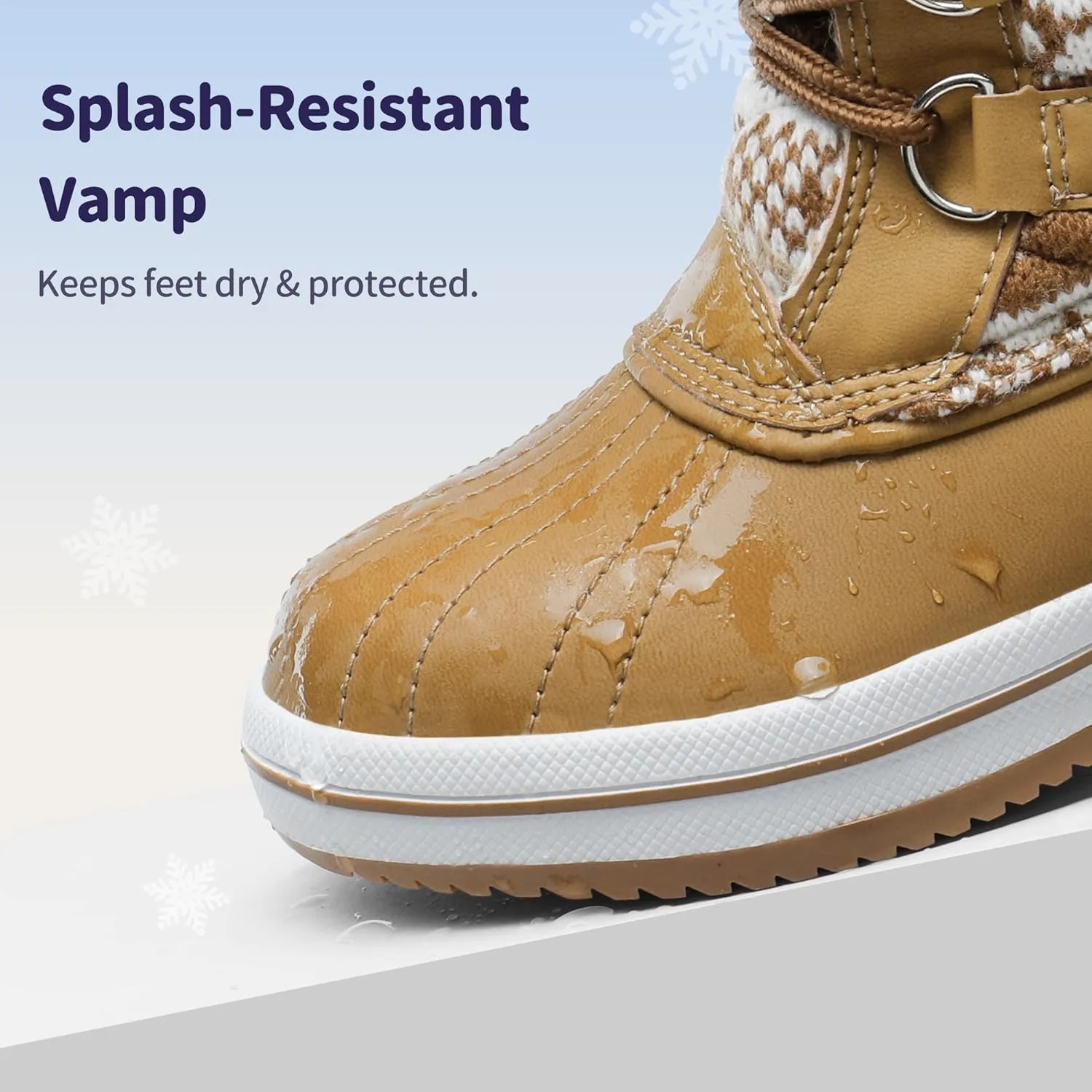 DREAM PAIRS Girls Mid-Calf Winter Snow Boots for Little Kids/Big Kids