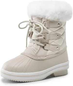 DREAM PAIRS Girls Mid-Calf Winter Snow Boots for Little Kids/Big Kids