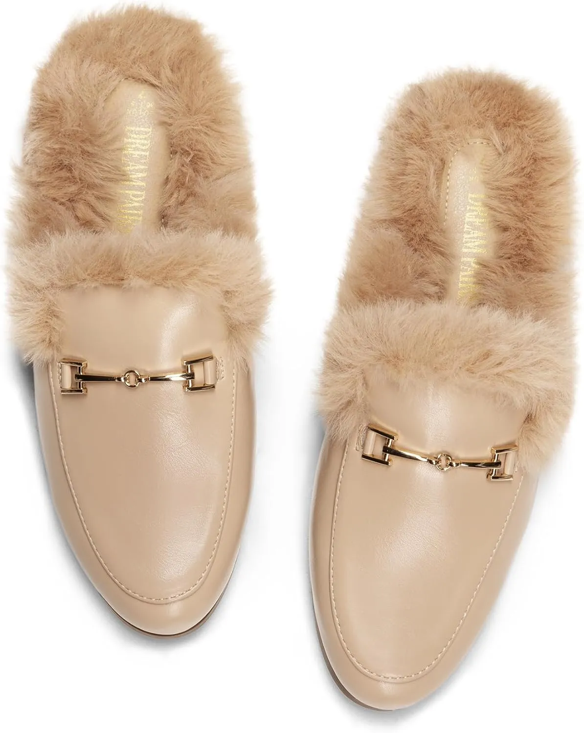 DREAM PAIRS Mules for Women Flats Comfortable Buckle Mules Slip on Slides Backless Loafers Shoes