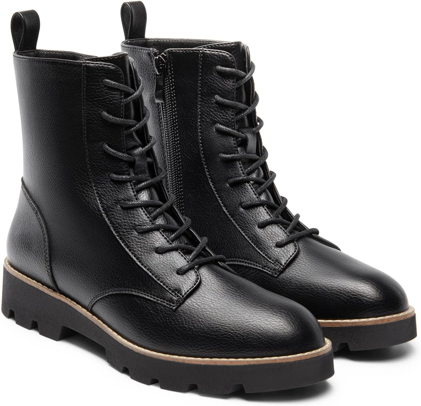 DREAM PAIRS Women's Combat Ankle Boots Lace up Lug Sole Fashion Booties Shoes
